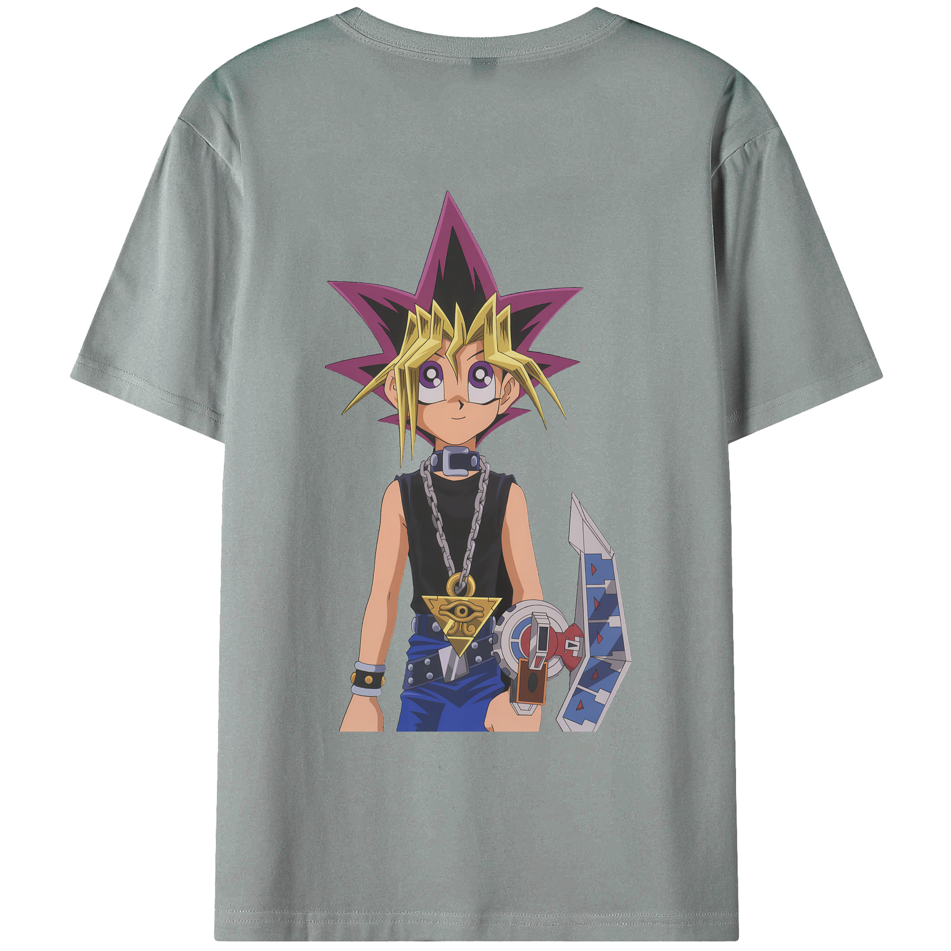 （画像用） 遊☆戯☆王 Yu-Gi-Oh! 綿100％ メンズ半袖Tシャツ（バックプリント） 通気性
